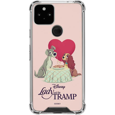 Disney Lady & The Tramp Spaghetti Dinner Google Pixel 5 Clear Case